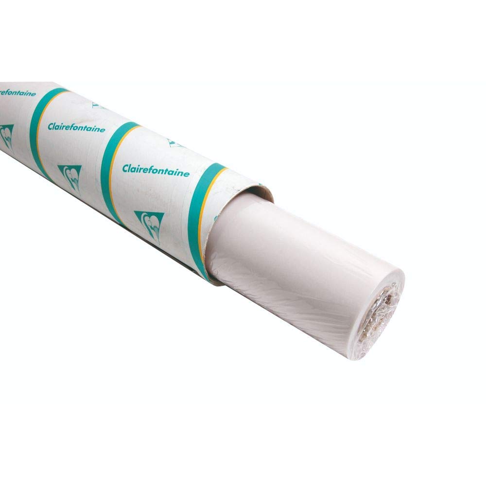 Clairefontaine - Ref 975112C - Tracing Paper Roll (Single Roll) - 0.75x20m Sized, 110g, High Transparency, Smooth Surface, Acid Free, Printable - Suitable for Ink, Marker & Pencil