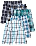 Fruit of the Loom Men's 5Pack Plaid Boxer Shorts Boxers Underwear 3XL