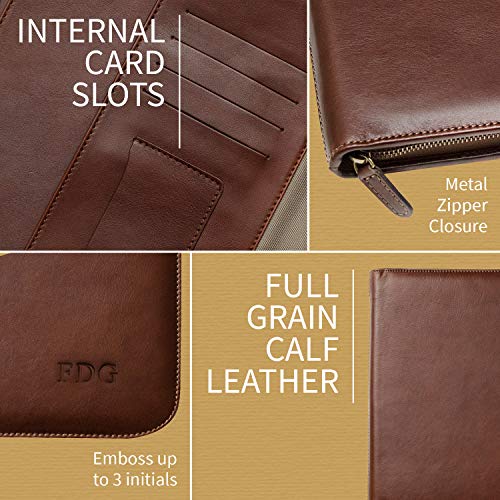 Maruse Personalized Italian Leather Executive Padfolio, Leather