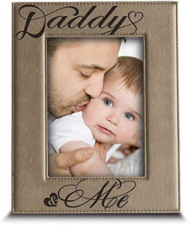 BELLA BUSTA - Daddy and Me picture frame- Dad gift from kids Modern Picture Frame(4 x 6 Vertical (Daddy))