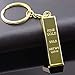 Customized 4-Sided Vertical Gold Bullion Keychain,Crytech Fashionable Personalized Zinc Alloy Engrave Message Bar Keyring Chain Car Keys Cellphone Purse Pendant Charms for Women Men (Gold)thumb 3
