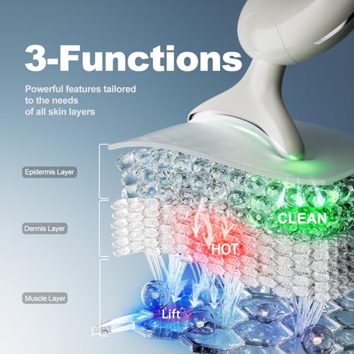 Red Light Therapy Device, 7 in 1 Neck and Face Massager, Portable Facial Massager, face massager for skin tightening and Face Lifting Device Beige