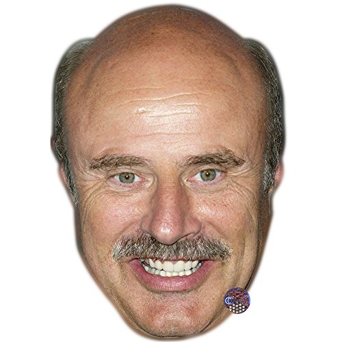Dr Phil McGraw Celebrity Mask, Flat Card Face, Fancy Dress Mask - Thumbnail 3