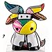 Romero Britto Miniature Cow Pop Art Figurine