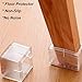 Maydahui 16 PCS Rectangle Chair Leg Floors Protector Silicone Caps Rubber Covers for Indoors Hardwood Furniture Feet Pads (Fit Length 1-5/8 to 1-7/8 Inch,Width 1-1/7 to 1-1/4 Inch)