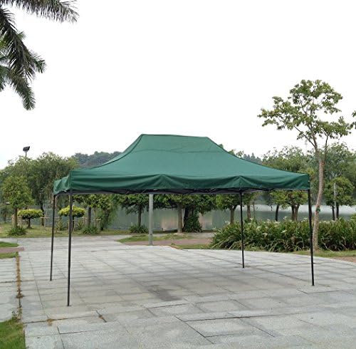 OTLIVE Canopy Gazebo Commercial Canopy Car Shelter Wedding Party Event Easy Pop Up Festival Instant Canopy (10x15 Feet, Green)
