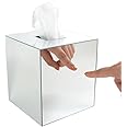 JackCubeDesign Overall Acrylic Mirror Square Tissue Box Cover Holder Napkin Holder Organizer Stand(5.6 x 5.6 x 6.1 inches) - :MK219A