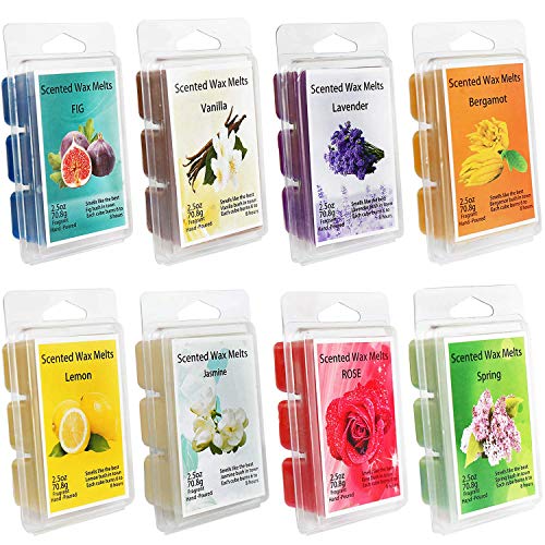 8 Pack Scented Wax Cubes/Melts - 2.5 oz Hand Poured Wax Infused with Essential Oils. Ideal Gift for Weddings, Spa, Reiki, Meditation Settings - Thumbnail 7
