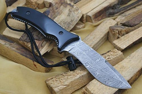 Knife King Damascus hunting bowie knife. Micarta handle.Razor sharp. Solid quality hunter.Comes with a sheath.