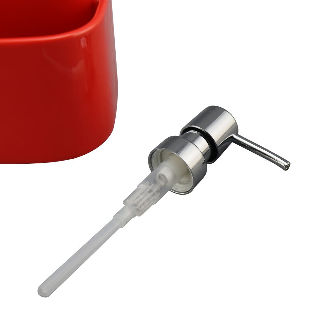Ceramic Countertop Soap Dispenser Pump with Sponge Holder and Small