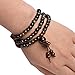 Cat Eye Jewels 108 Buddhist Prayer Beads Bracelet Meditation Mala Beads Bracelet Necklace Cognac