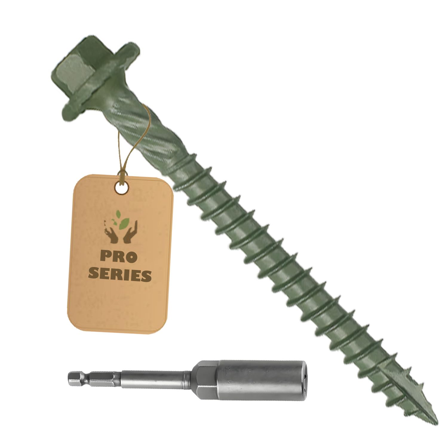 Photo 1 of 80PCS Timber Screws #14 X 2-1/2 Inch Heavy-Duty Green Coated, Exterior Lag Structural Wood Screws for Landscaping, Construction, Beams & Pole Barns, 1500-Hour Salt Spray Tested, Includes Hex Socket