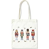 YTTRVHIH Christmas Canvas Tote Bag, Xmas Shopping Bags, Christmas Gifts to Friends and Family, Reusable Shoulder Totebag, Holiday Gift Bags for Wrap Storage, Shoulder Bag for Work Traveling