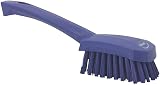 Vikan Stiff Washing Scrubbing Hand Brush Short Handle 270mm Purple