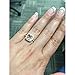 Blue Apple Co. Sterling Silver Halo Solitaire Ring Rose Tone Rhodium PL Cushion Cut Simulated Morganite Clear CZ Accent