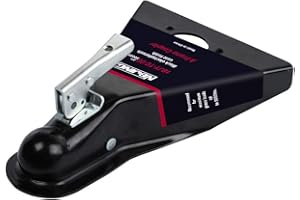 NBJINGYI 2" Class III A-Frame Trailer Coupler - 5,000 lb Capacity, Powder Coated Black, Quick-Lock Design for Utility & Boat Trailers