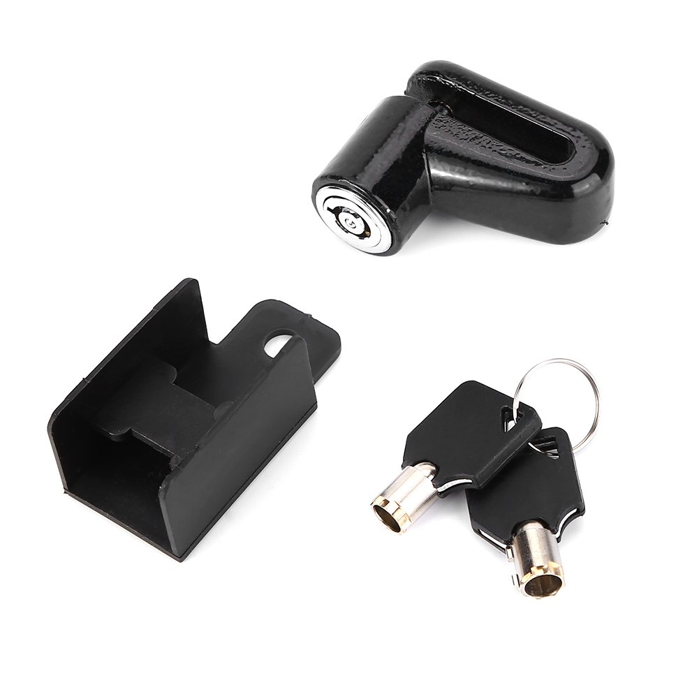 Bike disc Brake Lock,ycle Disc Brake Lock, Mini Anti Theft Wheel Security Lock with Plastic Frame & Keys Replacement for Mountain Road Bike Cycling Rotor Disc Brake Wheel Lock(Black)