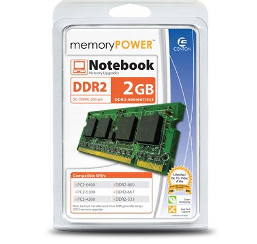 Centon Electronics 2 DDR2 800 (PC2 6400) Memory 2GB800LT