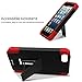 Vakoo BX-HQ1J-EO7L02 iPhone 5S/5 Case Shield Series Dual Layer Defender Shockproof Drop Proof High Impact Hybrid Armor Silicone Rugged Case for Apple iPhone SE 5 5s with Kickstand – Red/Black