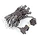 Novelty Lights 50 Light Clear Christmas Mini Light Set, Brown Wire, 11' Long