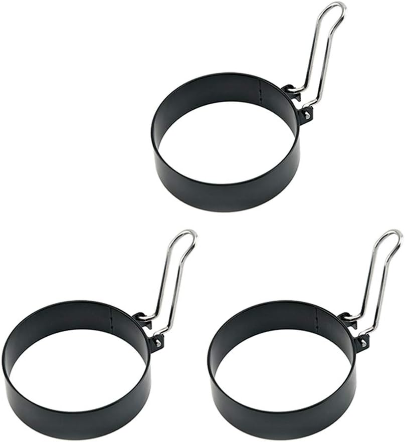 FBGood 3pc Stainless Steel Egg Fryer Round Stainless Steel Egg Ring