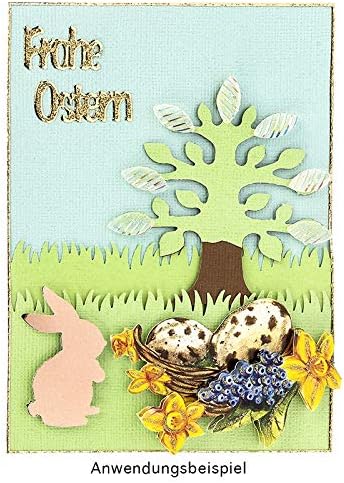 Border Puncher With Lawn Motif, Grass Borders, for Paper 1.2 cm x 4.2 cm, For Easter Crafts and Cards, Rot - Image 4