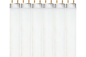Luxrite F32T8/841 32W 48 Inch T8 Fluorescent Tube Light Bulb, 4100K Cool White, 2800 Lumens, G13 Medium Bi-Pin Base, LR20732, 6 count (Pack of 1)
