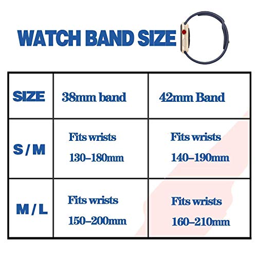 VATI Sport Band Compatible for Apple Watch Band 38mm 40mm, Soft Silicone Sport Strap Replacement Bands Compatible with 2019 Apple Watch Series 5, iWatch 4/3/2/1, 38MM 40MM S/M (Pink Sand) - Thumbnail 7