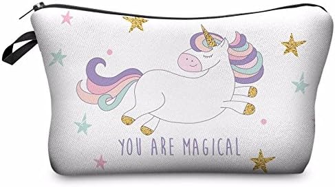 Super Fun White You are Magical Unicorn Photo Printed Makeup Cosmetic Zippered Pouch/Bag
