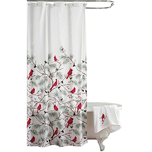 Cardinal Shower Curtains Kritters in the Mailbox Cardinal Shower