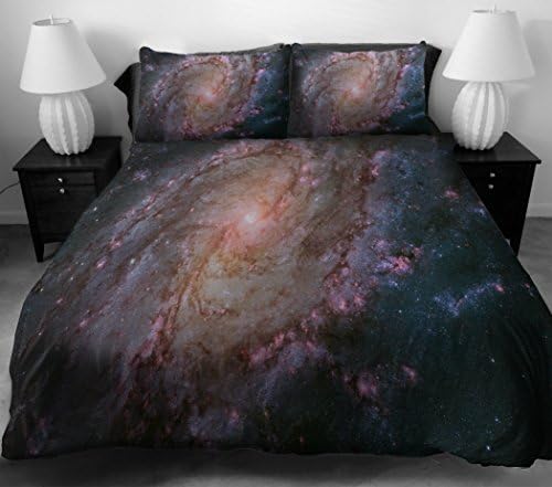 Anlye Grey Quilt set Color Whirl Cover Galaxy Duvet Cover Galaxy Sheets Space Sheets Outer Space Bedding Set with Couple Funny Pillow Cases Twin