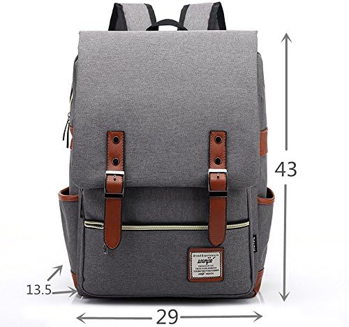 Singyico Travel Rucksack School Bag Laptop Computer Backpack (leaden grey)