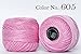 LE PAON 1000yard Premium Pearl Cotton Crochet Thread in Balls Friendship Bracelets Floss String Crafts Floss Parent-Child Interaction Knitting Needlework size8，50g，2 Light Pink Balls (Color no：605）