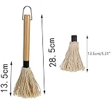 KLOPINXINGH Barbecue Brush Set Cast Iron Sauce Pot Mop Brush Replacement Heads view 6