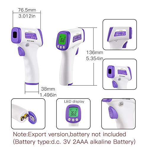 MOES Forehead Thermometer,NonContact Infrared Forehead °F/°C Digital