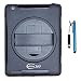 Cellular360 Shockproof Case for Apple iPad Air 2013 Case, Protective and Handy Case with 360 Degrees Rotatable Kickstand and Handle (Black)
