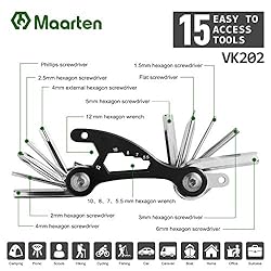 Maarten Bike Multitool, 15 in 1 Portable Foldable