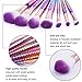7pcs Mermaid Makeup Brush，TianQin WY Professional Makeup Brush Set, Eyebrow Eyeliner Blush Foudation Cosmetic Tools，Beauty Make Up Blushes (Mermaid)