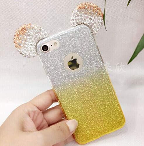 SmarTronic Bling Glitter Sparkle Mickey Mouse Ears Soft Case Cover for iPhone