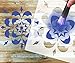 GSS Designs Pack of 4 Wall Stencils 6x6 Inch Laser Cutting Tiles Stencil Template for DIY Home Decor - Use on Wall Floor Tiles Wood Fabric Furniture(SL-005)