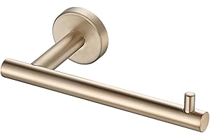 JQK Champagne Bronze Toilet Paper Holder, 5 Inch Tissue Paper Dispenser for Bathroom, 304 Stainless Steel Thick 0.8mm Wall Mount, TPH100-CB
