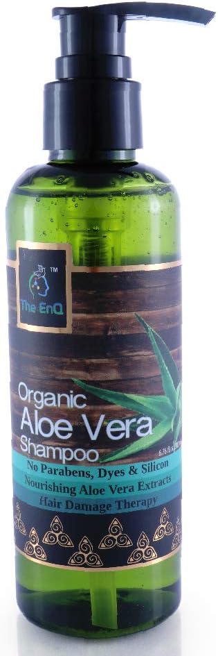 The EnQ Organic Aloe Vera Shampoo 200ml/6.76 fl.oz Paraben Free shampoo for dry hair shampoo for oily scalp (Pack of 1)