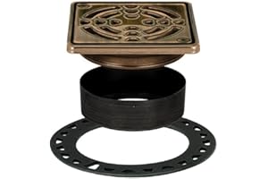 Schluter Kerdi-Drain Classic Shower Grate Kit with Integrated Slope Bonding Flange - Ideal for Tile Showers - 4" Grate Size, 