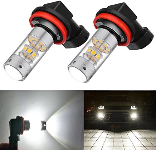 BOGAO High Power 3000 Lumens 3030 SMD Super Extremely Bright 6000K White H11LL H8LL H11 H8 H16 LED Bulbs for Fog Light Lamps Replacement (H11, H8,H16 TYPE2 JP)