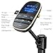 Nulaxy Bluetooth Car FM Transmitter Audio Adapter Receiver Wireless Handsfree Voltmeter Car Kit TF Card AUX USB 1.44 Display Sleep Play Mode - KM20 Golden