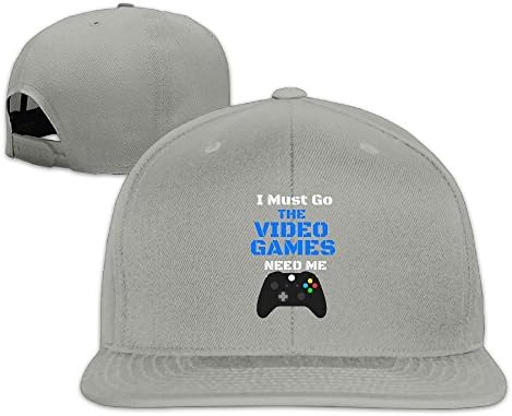 DAFACHICKEN Unisex Mens Woman I Must Go Video Games Need Me Expedient Baseball Cap Ash