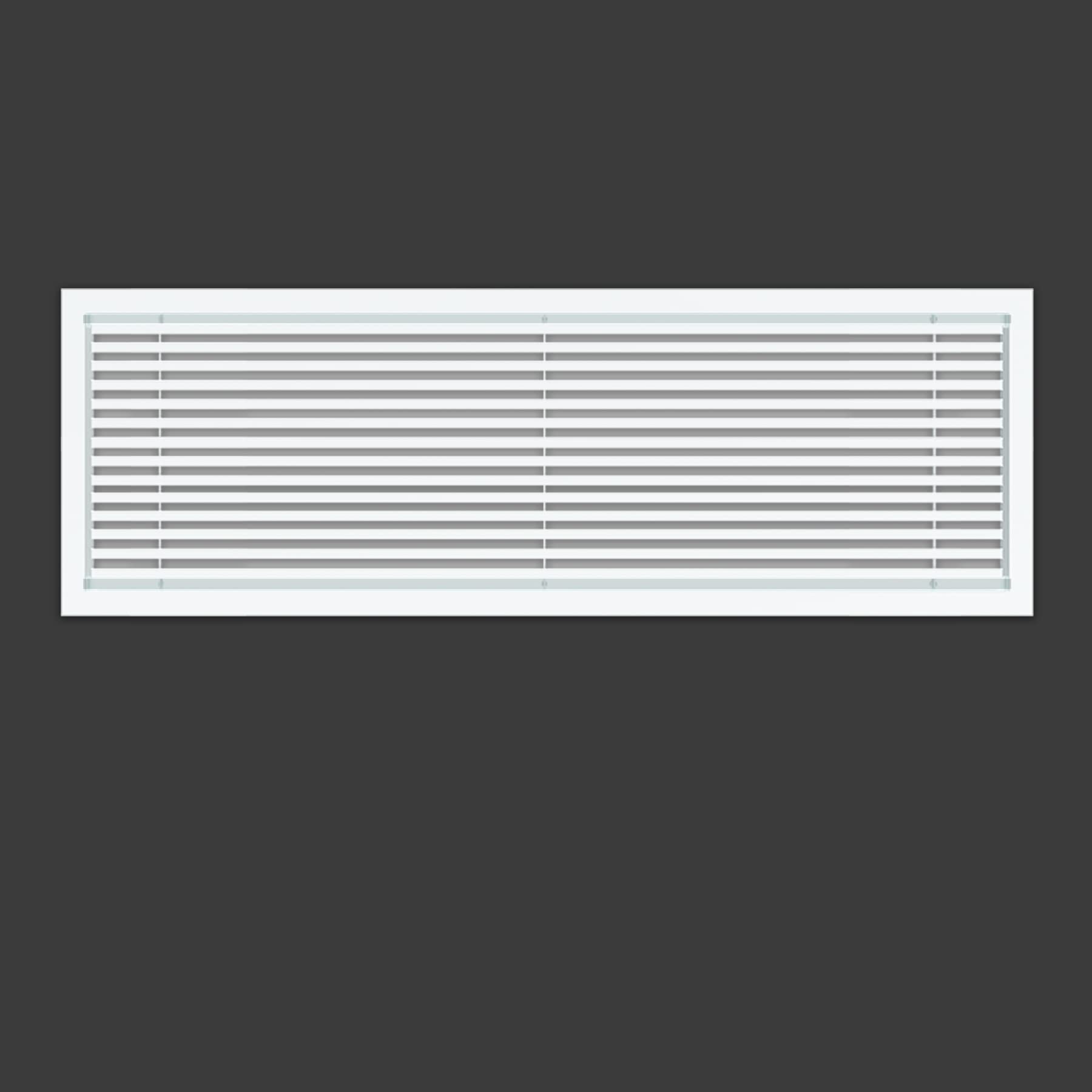 Photo 1 of Powrocket Linear Bar Air Grille 24" X 8", Aluminum Air Supply/Return Grilles,Easy Air Flow,Removable Grille/Door-HVAC Air Vent Cover,White[Outer Dimensions: 24.8"w X 8.8"h]