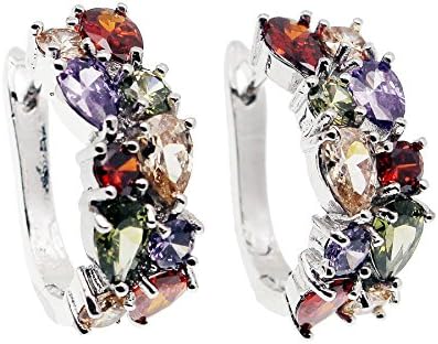 JINTOP Jewellery Set,Amethyst Garnet Morganite Peridot Multi Gemstones S925 Gifts For Girls Women