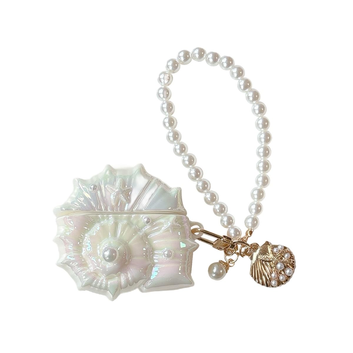 Photo 1 of *MISSING TOP* GCVXRUD Case for Airpods 4, Beautiful Interesting Creative Glitter 3D Conch Headphone Protective Shell for AirPods 4 Earphone Cover for Girls Women