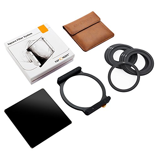 K&F Concept Square Filter ND1000 100x100CM 10 Stop Neutral Density One Filter Holder 7 Filter Ring Adapters Compatible Canon Nikon Camera Lens